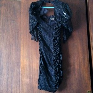 Mayvens of California Black 80's Dress FINAL SALE